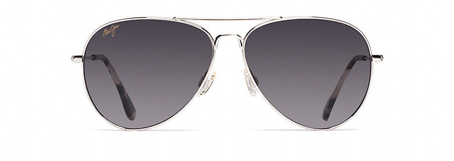 Maui Jim Mavericks Sunglasses in Silver Grey Lens FW22up - Saratoga Saddlery & International Boutiques
