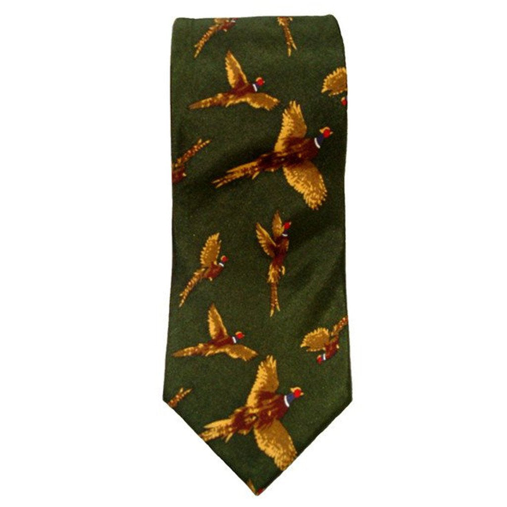 Oxford Green Silk Tie and Cufflinks Box set - Saratoga Saddlery & International Boutiques