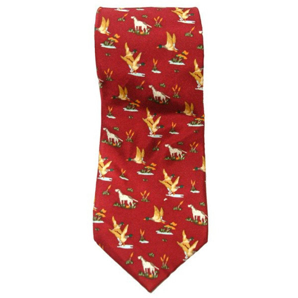 Oxford Red Silk Tie and Cufflinks Box set - Saratoga Saddlery & International Boutiques