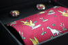 Oxford Red Silk Tie and Cufflinks Box set - Saratoga Saddlery & International Boutiques
