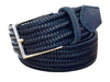 George Roth ESSEN 9702 Leather Braided Woven Stretch in Black - Saratoga Saddlery & International Boutiques