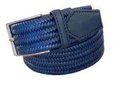 George Roth ESSEN 5712 Leather Braided Woven Stretch in Sapphire - Saratoga Saddlery & International Boutiques