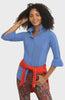Gretchen Scott Priss Blouse In French Blue SS23