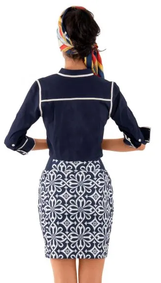 Gretchen Scott EBS Skippy Skort in Piazza Navy - Saratoga Saddlery & International Boutiques