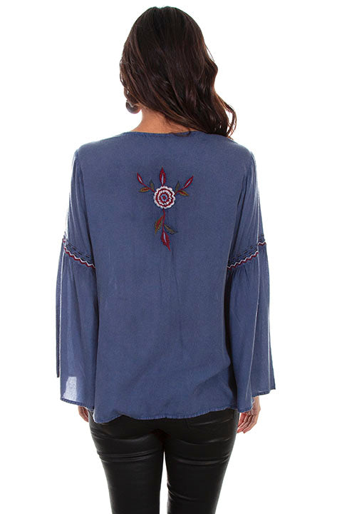 Scully HC571 Embroidered Blouse - Saratoga Saddlery & International Boutiques