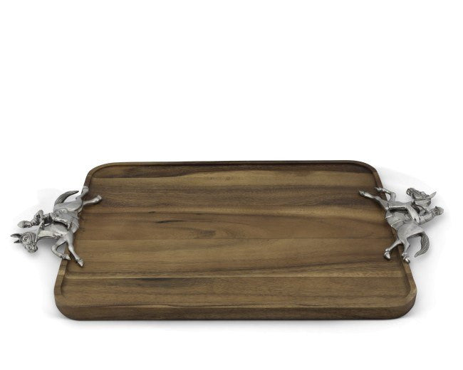 Vagabond House Derby Wood & Pewter Tray - Saratoga Saddlery & International Boutiques