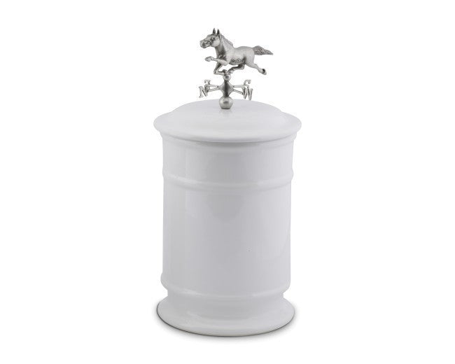 Vagabond House Equestrian Weather Vane Stoneware Canisters - Saratoga Saddlery & International Boutiques
