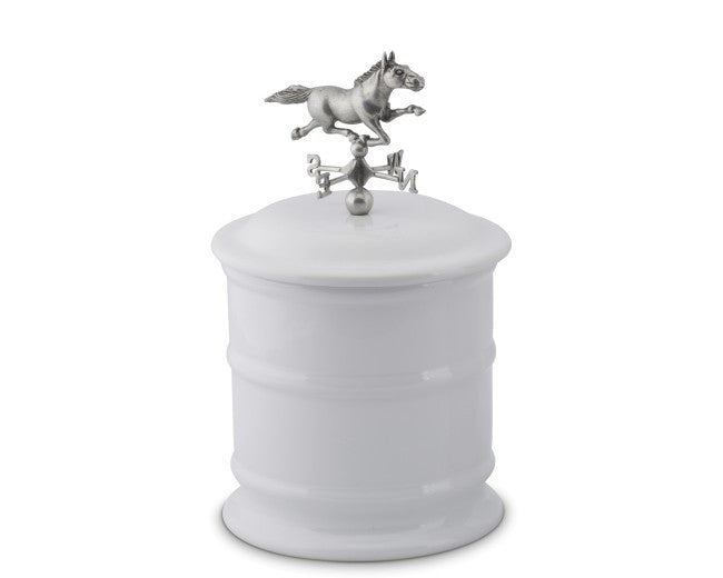 Vagabond House Equestrian Weather Vane Stoneware Canisters - Saratoga Saddlery & International Boutiques