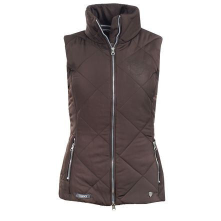 Horze Christina Padded Vest in Dark Brown - Saratoga Saddlery & International Boutiques