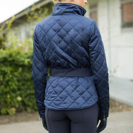 Horze Crescendo Women's Amelia Quilted Jacket in Navy - Saratoga Saddlery & International Boutiques