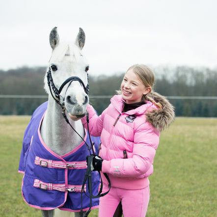 Horze Kids & Ponies Scout Puffer Jacket in Teaberry Pink
