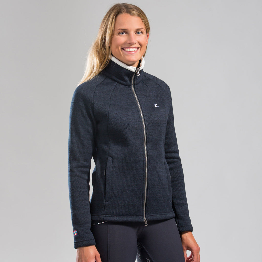 Horze Mila Women's Fleece Jacket Navy - Saratoga Saddlery & International Boutiques