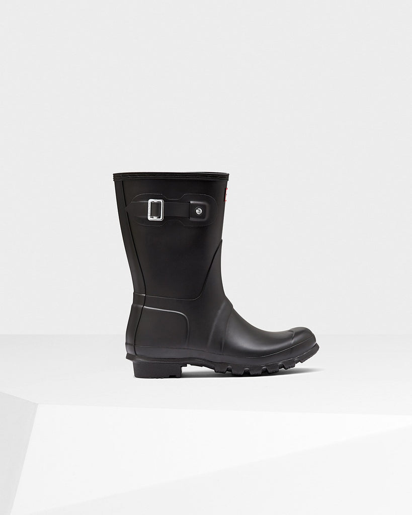 Hunter Original Short Matte Rain Boots Black