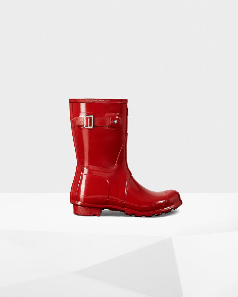 Hunter short red rain boots shop