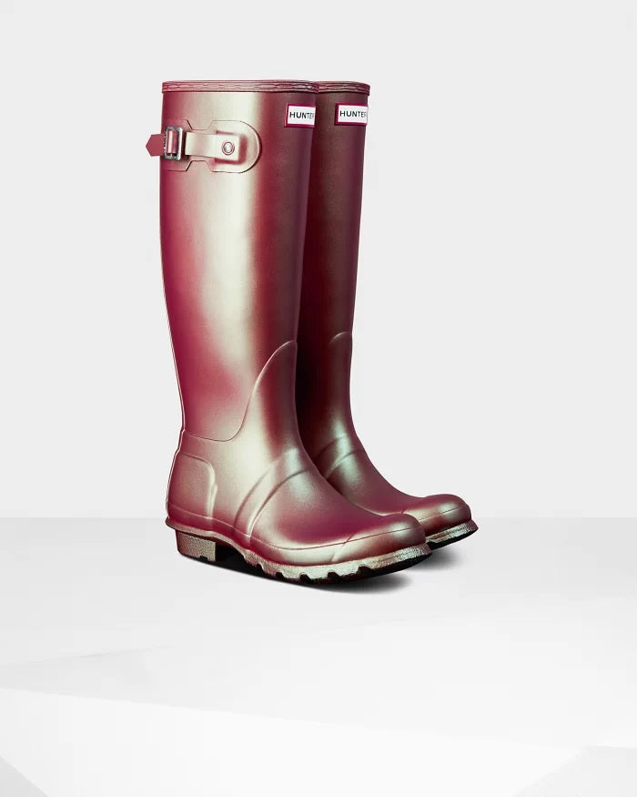 Hunter Womens Original Tall Nebula Rhythmic Pink Rain Boot - Saratoga Saddlery & International Boutiques