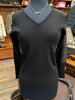 Leo & Ugo Women's Sweater W/ Dazzled Sleeves in Black - Saratoga Saddlery & International Boutiques