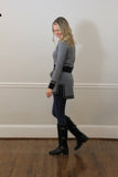 IsleField Carmen Mandarin Tunic Sweater in Black/Grey - Saratoga Saddlery & International Boutiques
