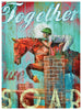 My Town Art Lithograph 12 x 16 - TOGETHER WE SOAR - Saratoga Saddlery & International Boutiques