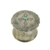 J. Alexander Round Box with Turquoise Original Stone Lid - Saratoga Saddlery & International Boutiques