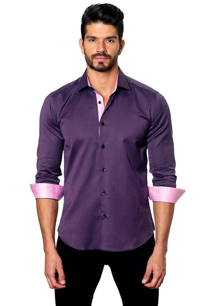 Dark purple mens dress shirt discount