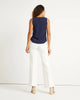Jude Connally Trixie Pant  White Ponte  204202 SS23