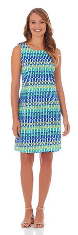 Jude Connally Chris Tunic Top in Ocean Abstract Aqua ON SALE!