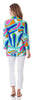 Jude Connally Chris Tunic Top in Ocean Abstract Aqua ON SALE! - Saratoga Saddlery & International Boutiques