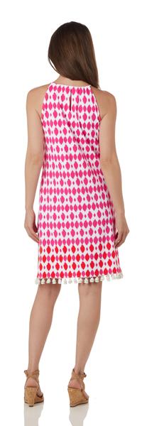 Jude Connally Corinne Dress in Circle Ikat Berry ON SALE! - Saratoga Saddlery & International Boutiques