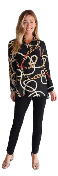 Jude Connally Hadley Equestrian Style Black Top - Saratoga Saddlery & International Boutiques