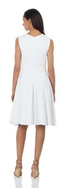 Jude Connally Leah Ponte Dress in White ON SALE! - Saratoga Saddlery & International Boutiques