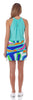 Jude Connally Morgan Skort in Ocean Abstract Aqua - Saratoga Saddlery & International Boutiques