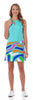 Jude Connally Morgan Skort in Ocean Abstract Aqua - Saratoga Saddlery & International Boutiques