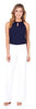 Jude Connally Trixie Ponte Wide Leg Pant in White - Saratoga Saddlery & International Boutiques