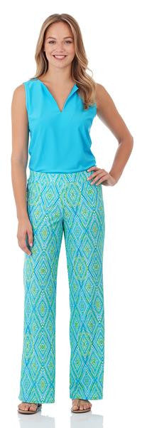 Jude Connally Trixie Pant in Painted Diamonds Turquoise ON SALE! - Saratoga Saddlery & International Boutiques