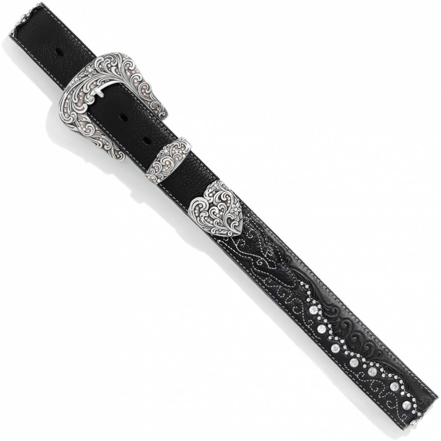 Justin Women's Kaitlyn Crystal Belt C50493 Black FW22 - Saratoga Saddlery & International Boutiques