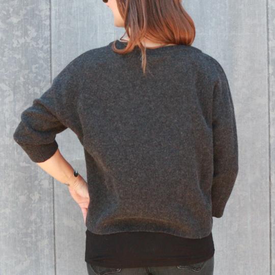Krimson Klover Serendipity Cashmere Sweater in Heather Black - Saratoga Saddlery & International Boutiques
