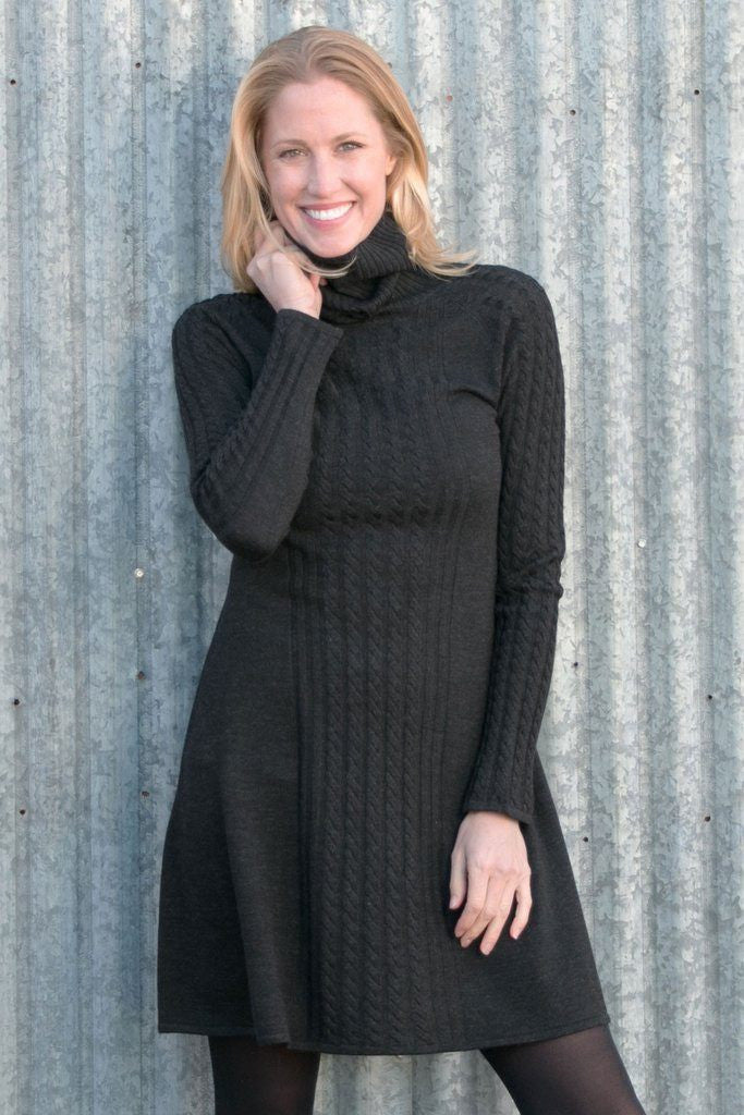 Krimson Klover Women s In The Middle Sweater Dress in Black Saratoga Saddlery International Boutiques