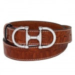 Clever with Leather Martingale Belt - Black