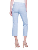 Liverpool Vera Cropped Trousers in Dusty Blue Pixel - Saratoga Saddlery & International Boutiques