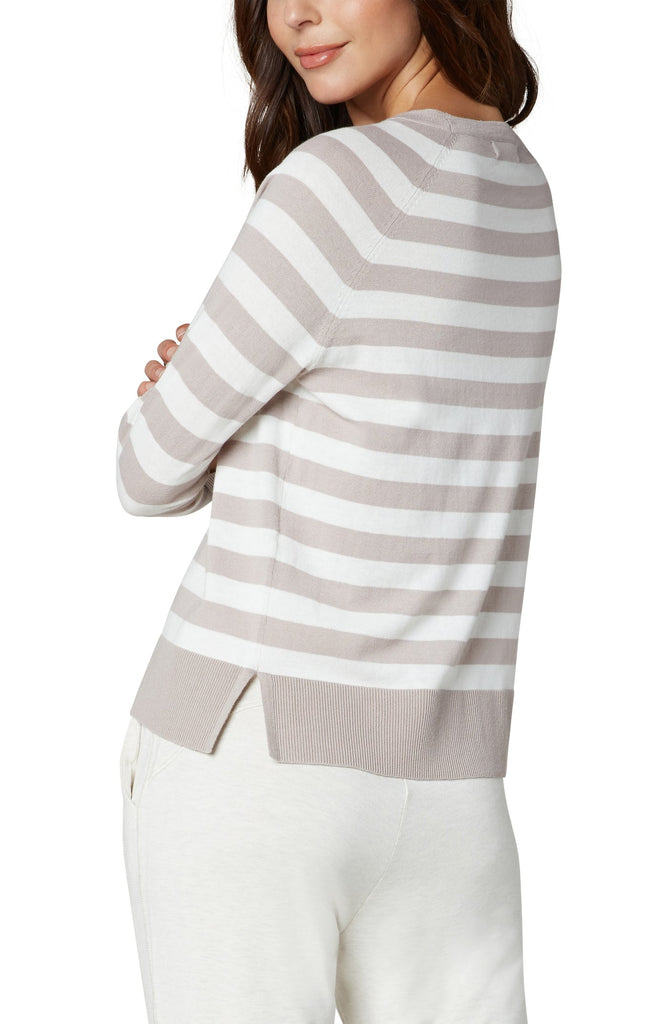 Liverpool Raglan Sweater in Beige Stripes Perfect Summer Top - Saratoga Saddlery & International Boutiques