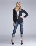 Liverpool Jeans Morgan Wide Cuff Crop Capri in Chapman Wash - Saratoga Saddlery & International Boutiques