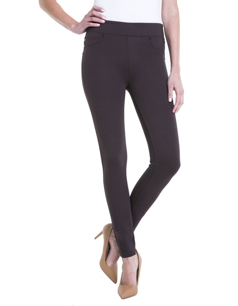 Liverpool Jeans Piper Hugger Legging in Dark Roast - Saratoga Saddlery & International Boutiques