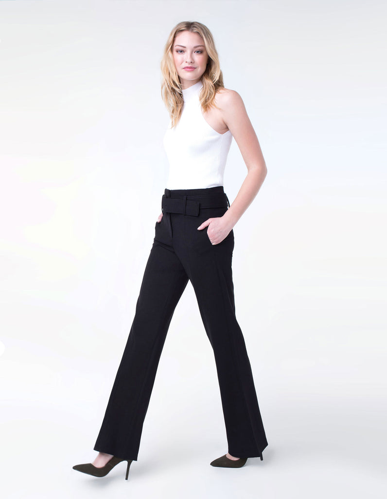 Liverpool Taylor High Waist Belted Trouser - Saratoga Saddlery & International Boutiques