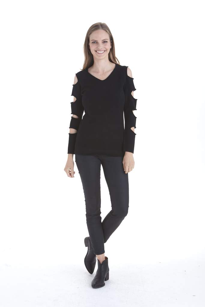 Ladder sleeve sweater online