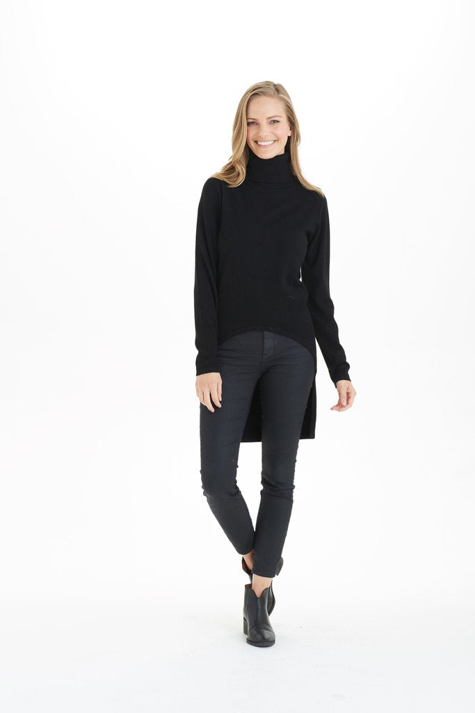 High low sale turtleneck sweater