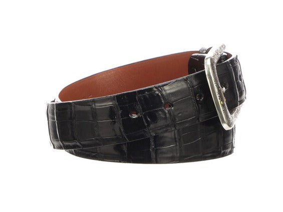 Lucchese Belt ULTRA BELLY CAIMAN Brown Sienna Style No. W9411 Brown W9401 Black - Saratoga Saddlery & International Boutiques