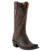 Lucchese Women's M5002 Cowgirl Boot Madras Goat Cassidy Boot Chocolate - Saratoga Saddlery & International Boutiques