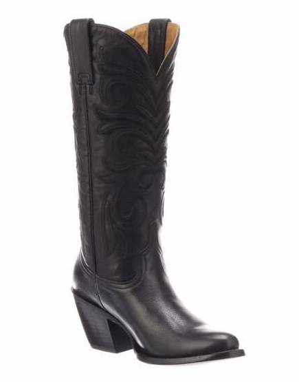 Lucchese Womens Black Fashion Cowboy Boot M5064 - Saratoga Saddlery & International Boutiques