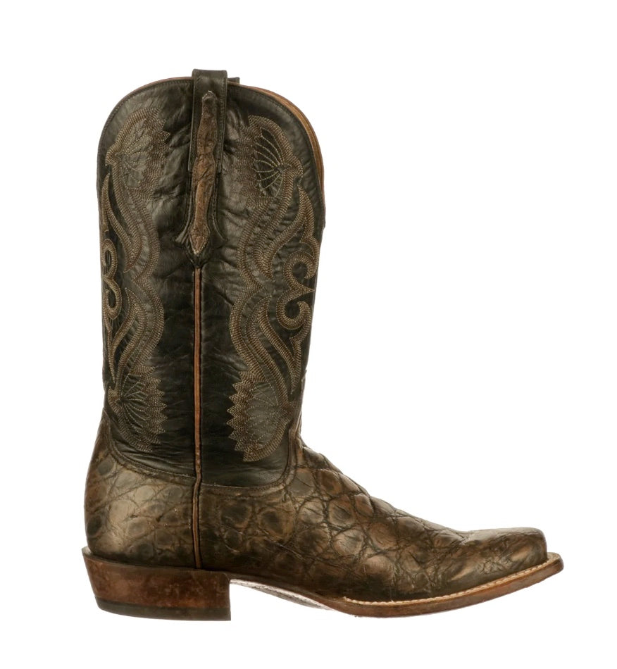 Luchesse Men's CL1074 Q8 Cowboy Boot Roy Giant Gator in Tan Cognac - Saratoga Saddlery & International Boutiques