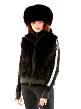 M.Miller Jess Vest Black Fox Section Front VT29 - Saratoga Saddlery & International Boutiques